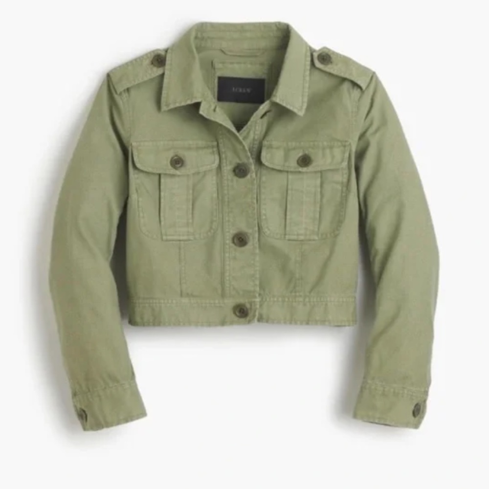 J Crew Cropped Cotton Jacket/ Size L/EUC/G4519